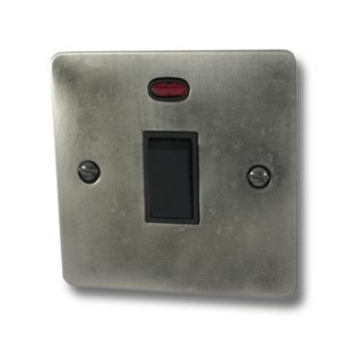 Flat Slate Effect 20A DP Switch with Neon (Black Switch)